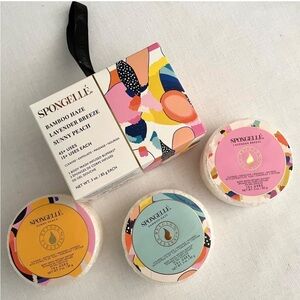 Spongellé Trio Buffers Set New Bamboo Haze Lavender Breeze Sunny Peach 45+ Uses